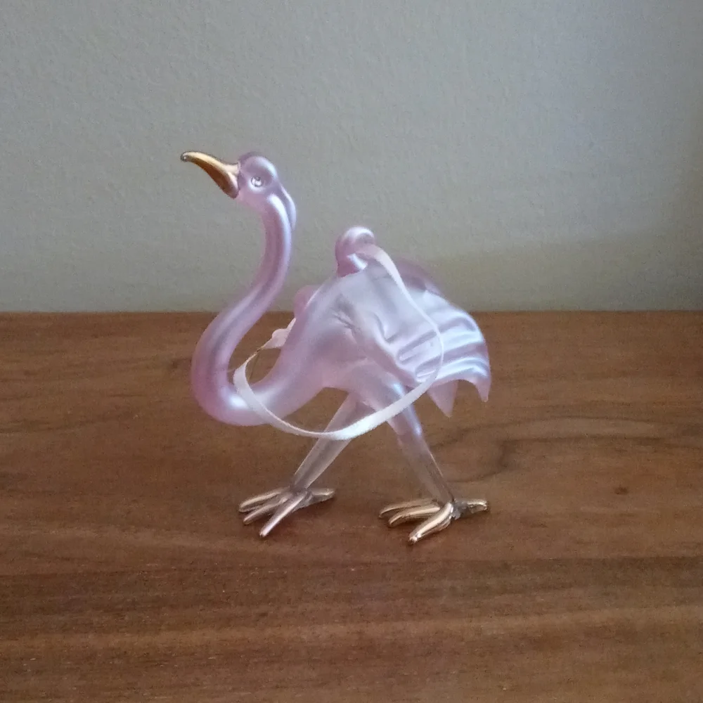Pink flamingo ornament
